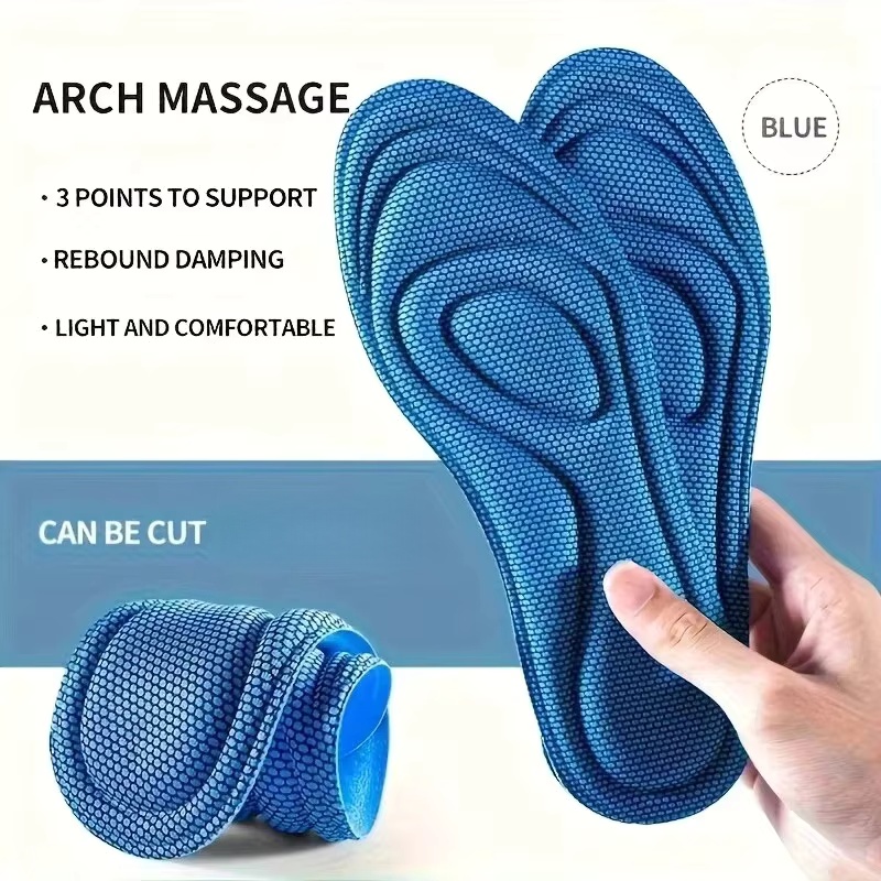 4 PCS Palmilhas de Massagem Es - Insole Memory Foam avaliação e preço