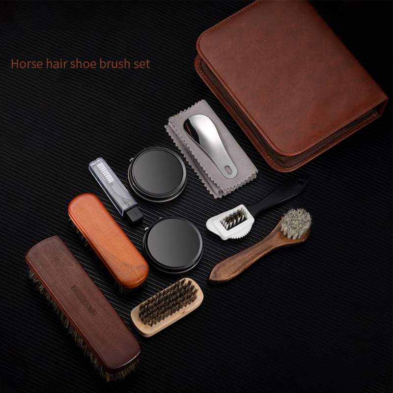 HorseHair-Shoe Brush Set, Cuid - Sneaker Cleaning Kit avaliação e preço